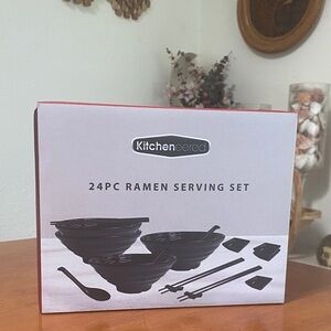 Kitcheneered Black Ramen Serving Set - 24 Piece